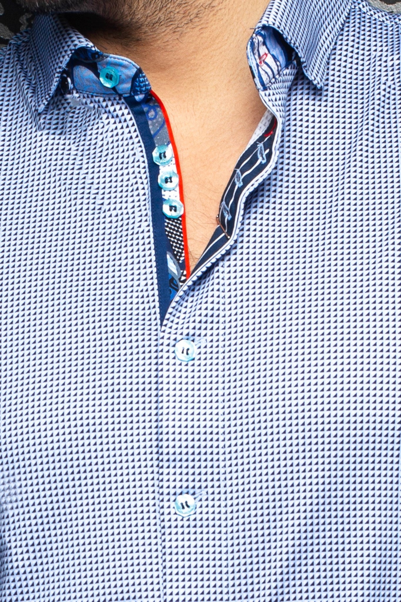 Au Noir Stretch Shirt | Belotti Light Blue