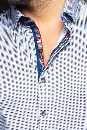 Au Noir Stretch Shirt | Belotti White Blue