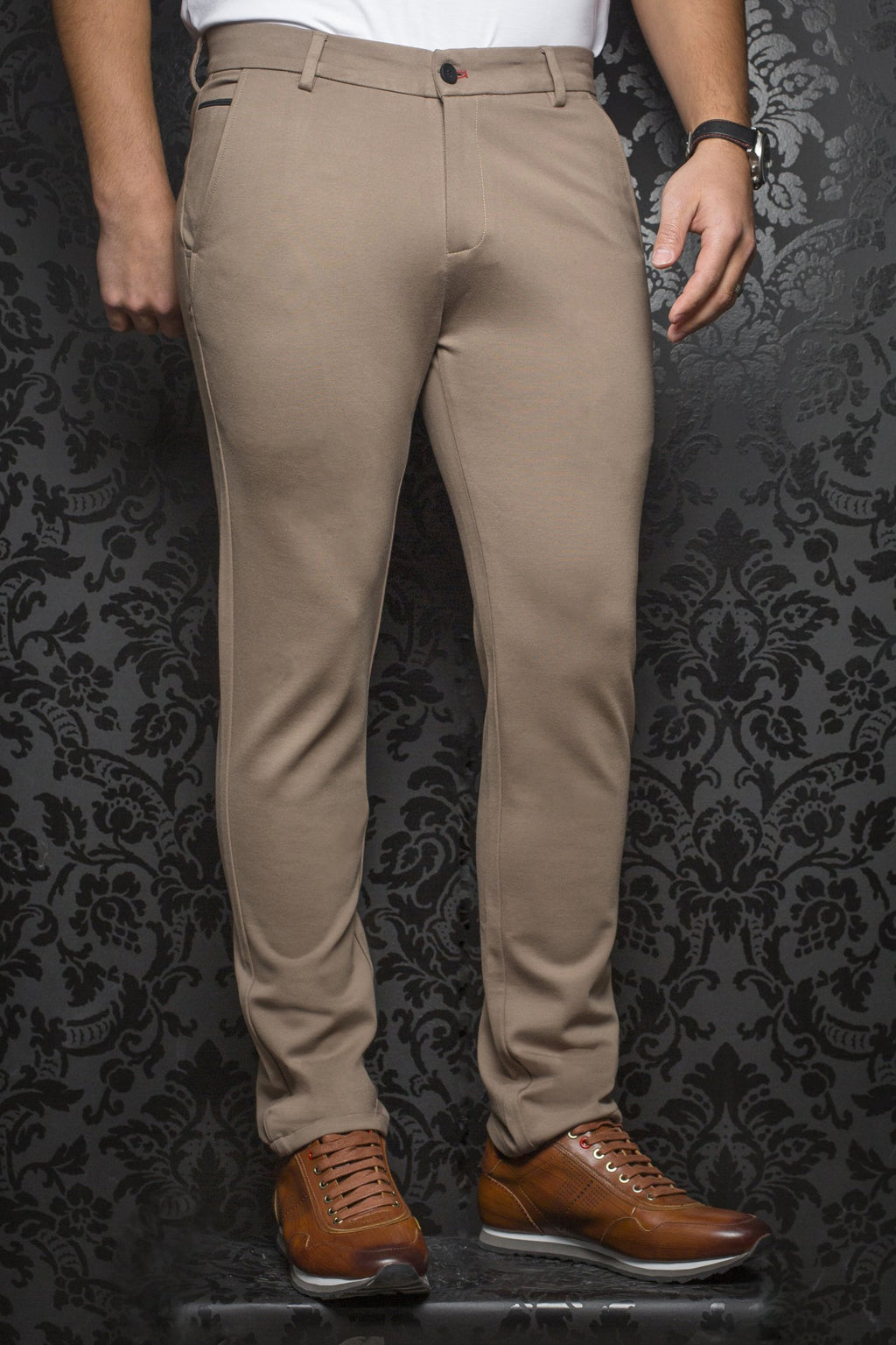 Au Noir Dressy Stretch Pant - Beretta Beige