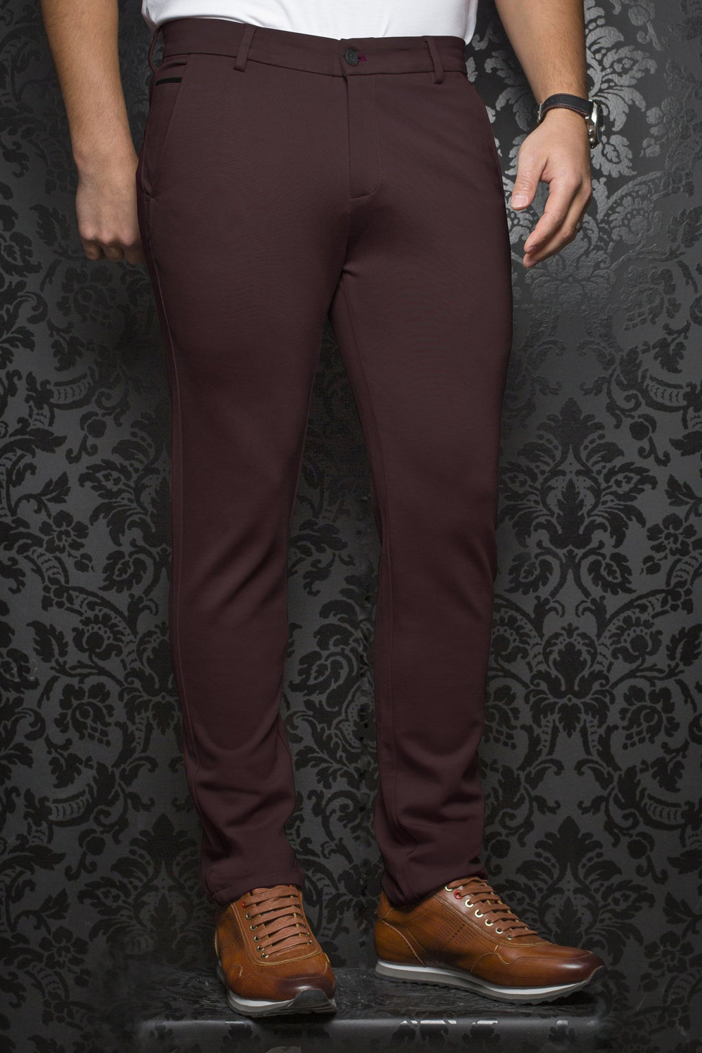 Au Noir Dressy Stretch Pant - Beretta Wine