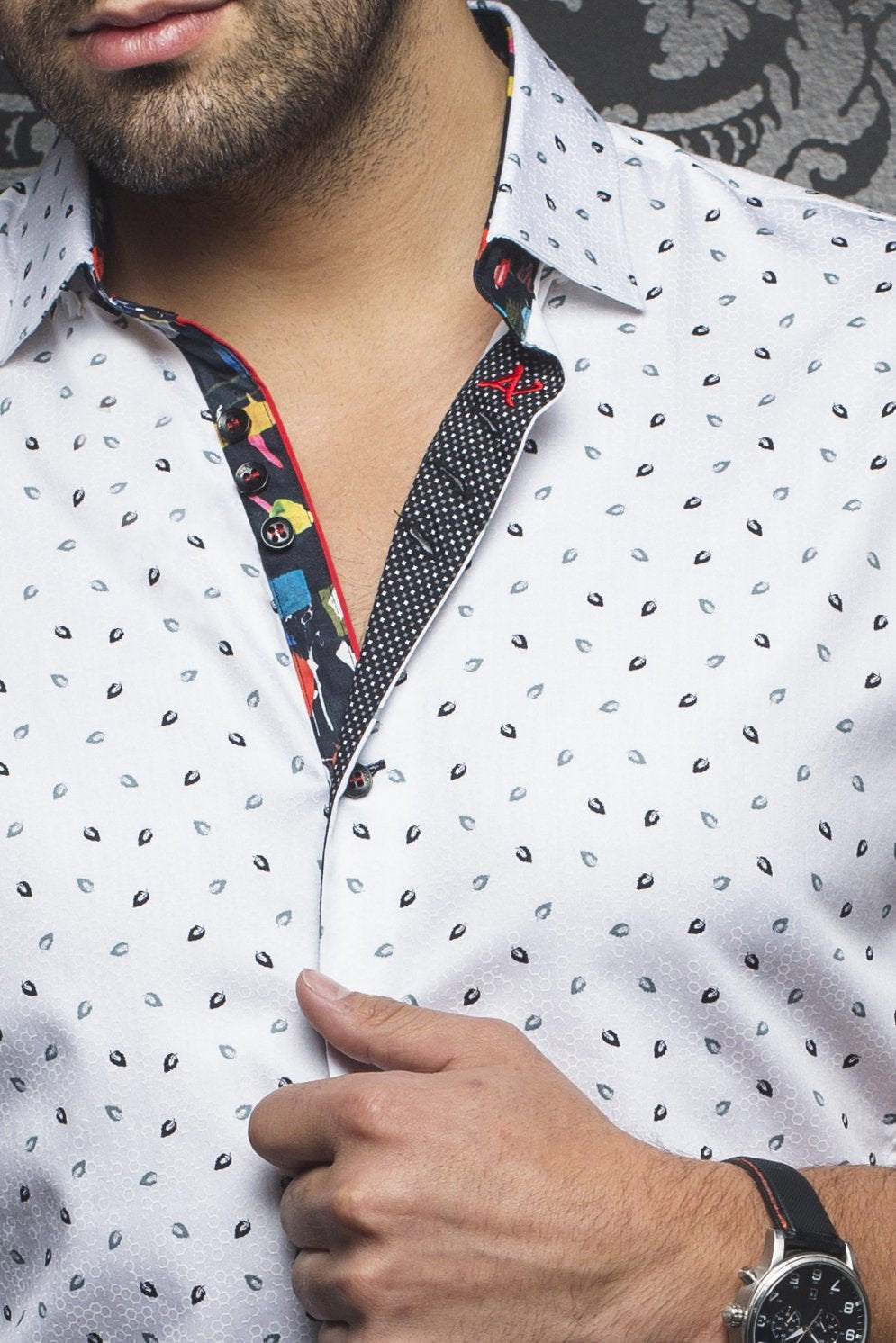Au Noir Black Short-Sleeve Resort Shirt - COSIMO (SS) black