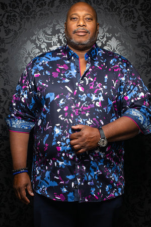 Au Noir Shirt Plus Size | Cristobal Plus-Size Navy