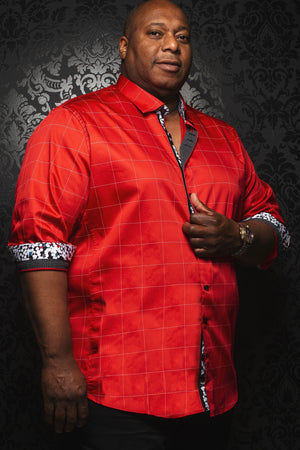 Au Noir Shirt Plus Size | Davios Plus-Size Red