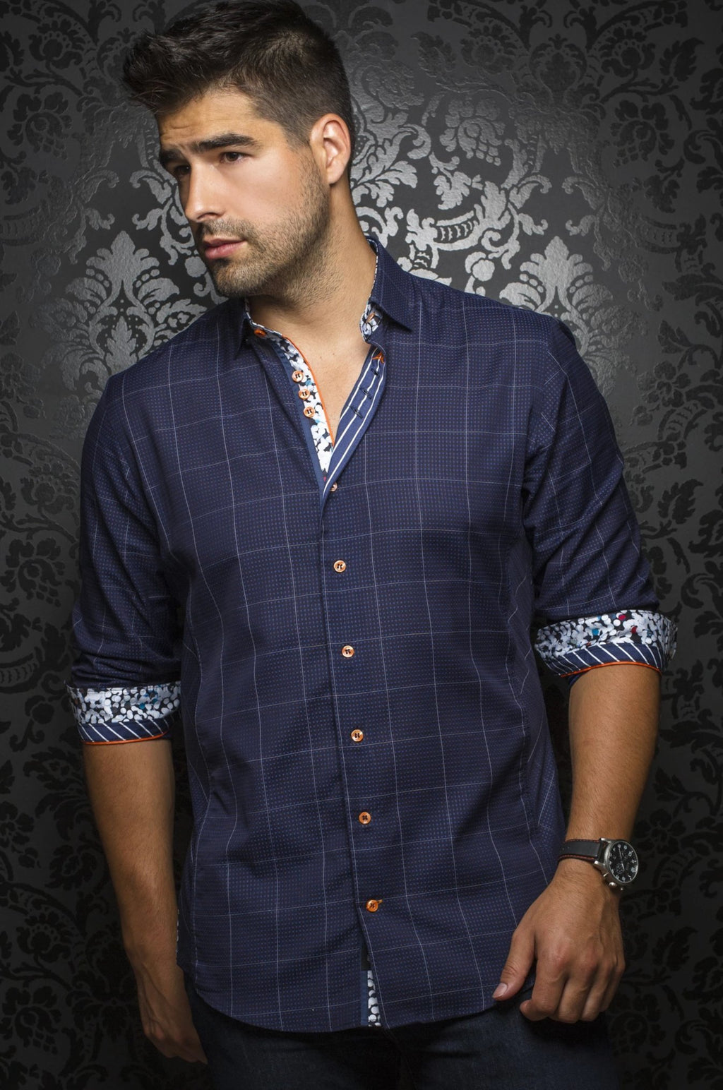 Au Noir shirt - Davios Navy