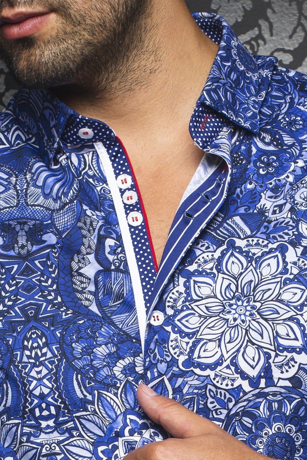 Au Noir shirt - Del Florino Navy