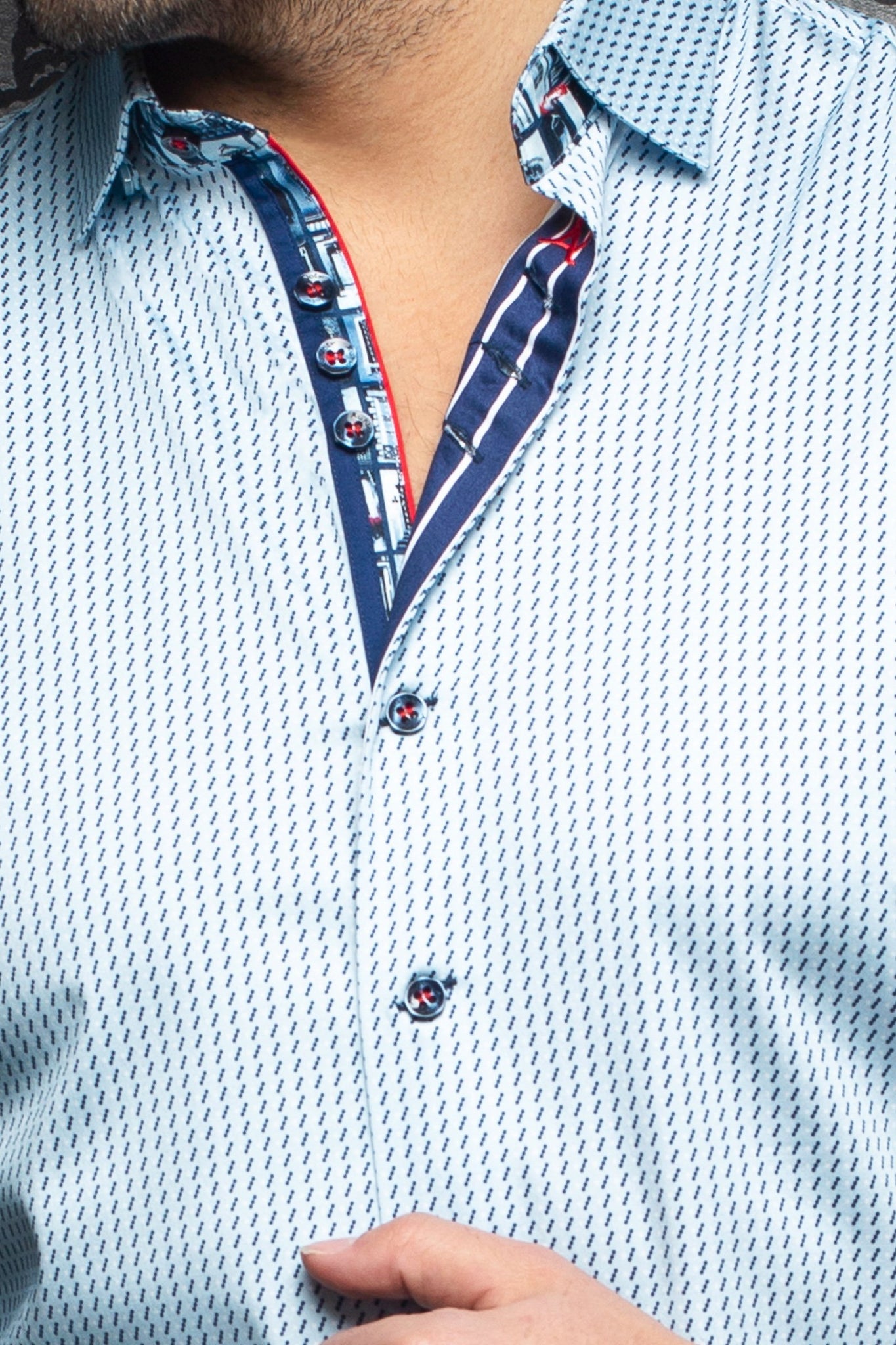 Au Noir Shirt | Dixon Light Blue
