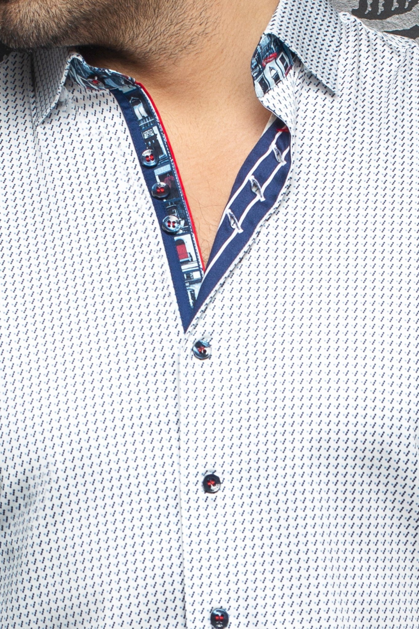 Au Noir Shirt | Dixon White Blue