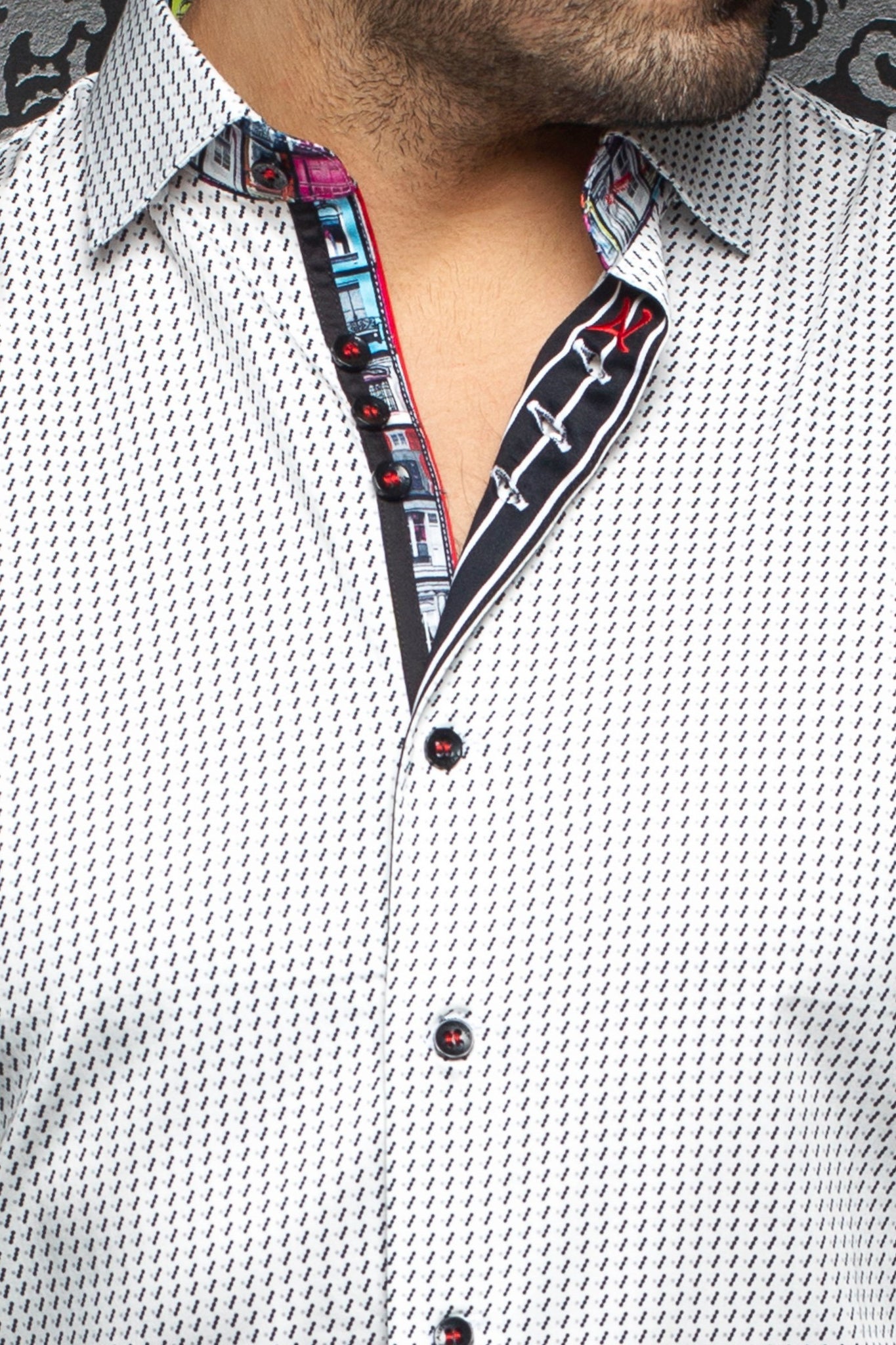 Au Noir Shirt | Dixon White Grey
