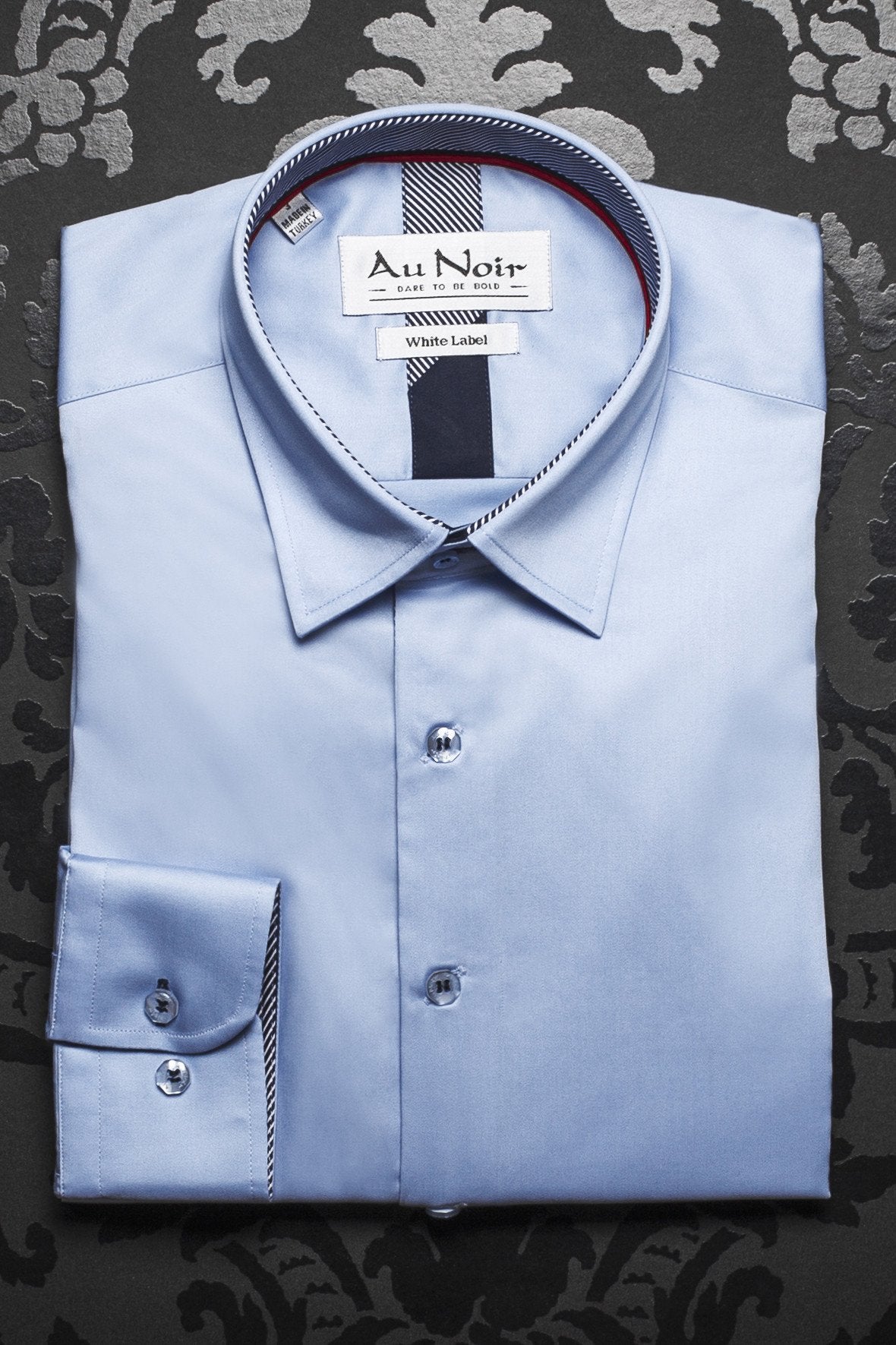 Men Fashion - Au Noir shirt - Ferre Light Blue