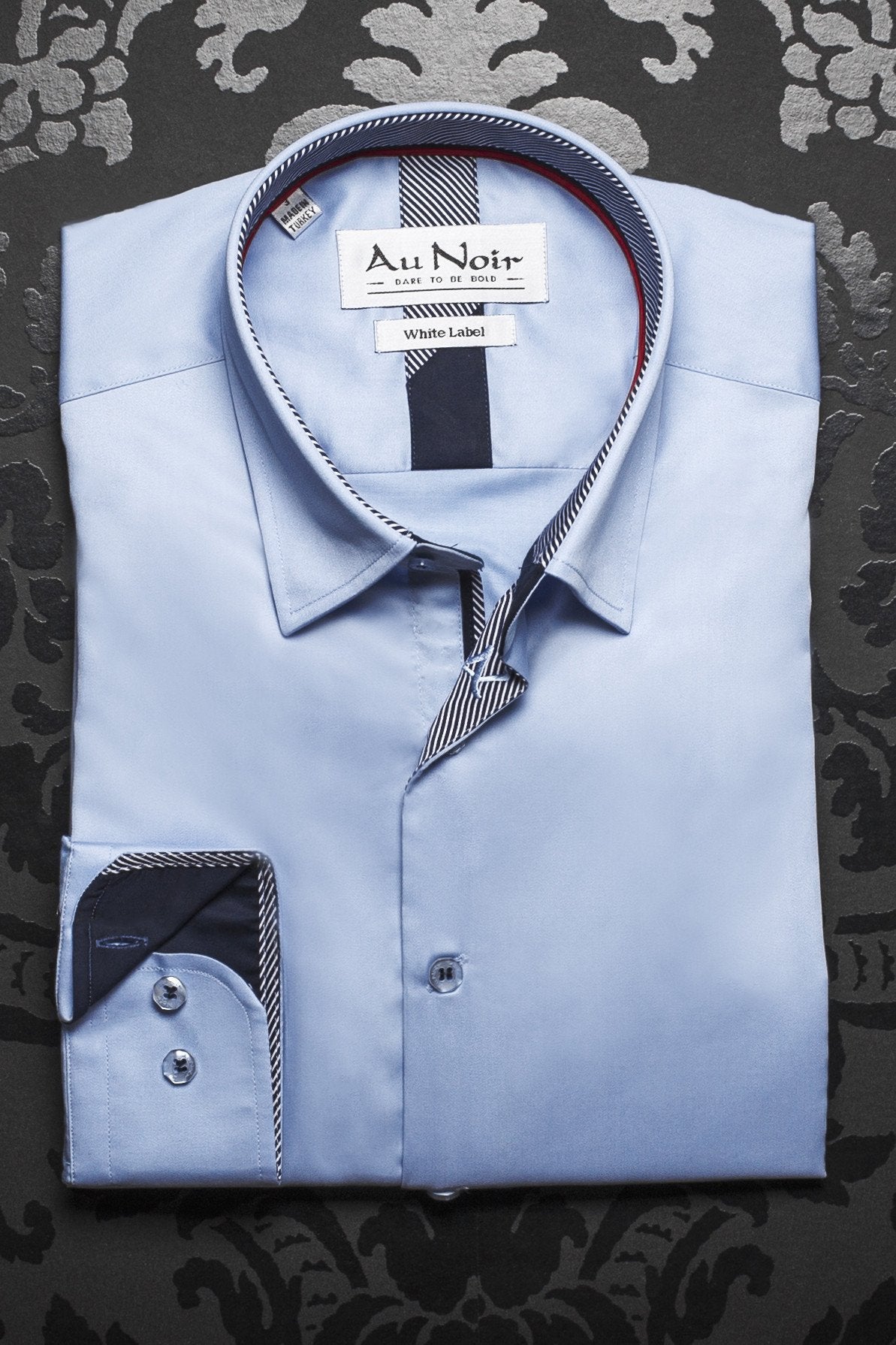 Men Fashion - Au Noir shirt - Ferre Light Blue