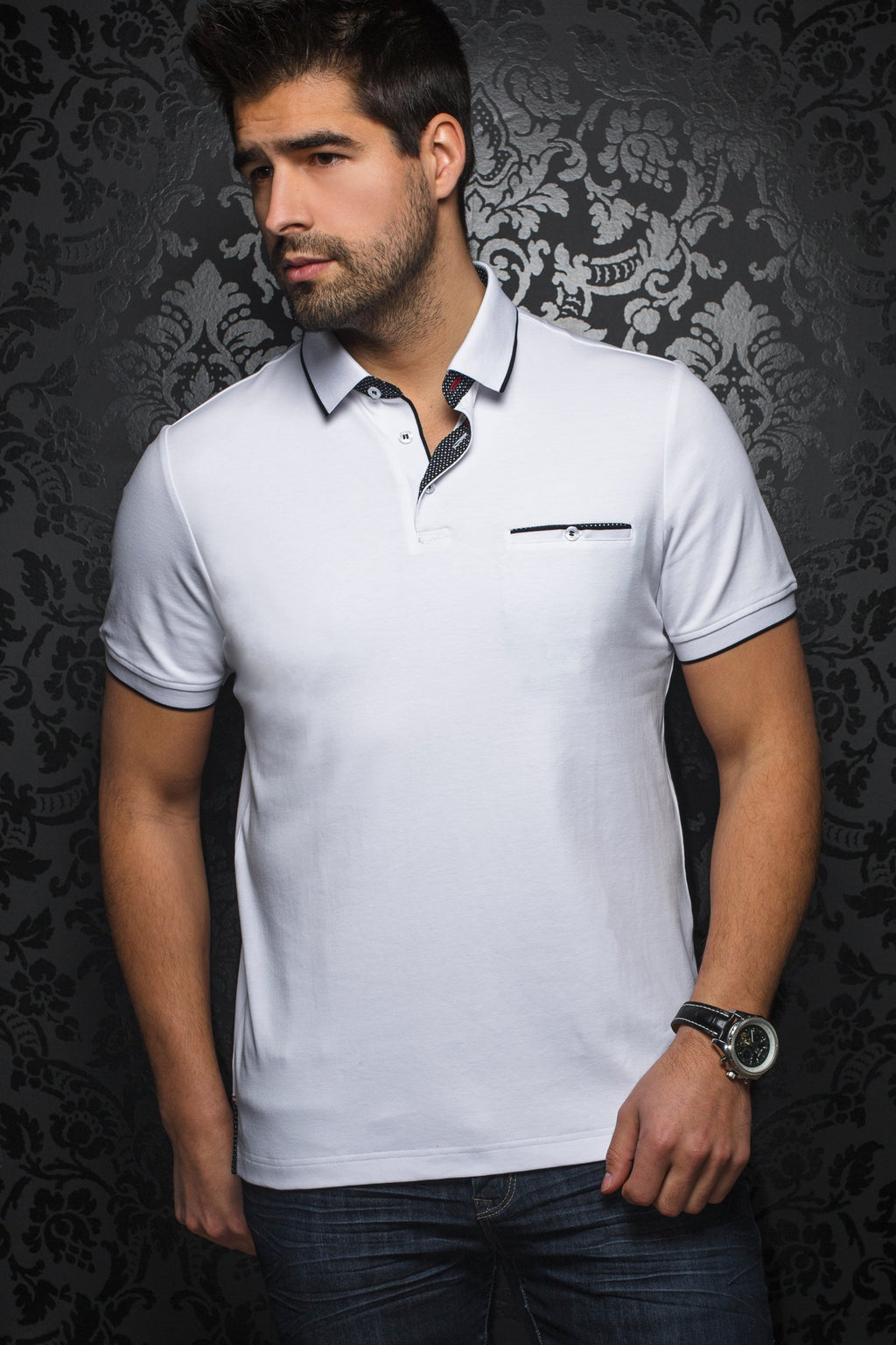 Men Fashion - Au Noir Polo shirt - Freddie White