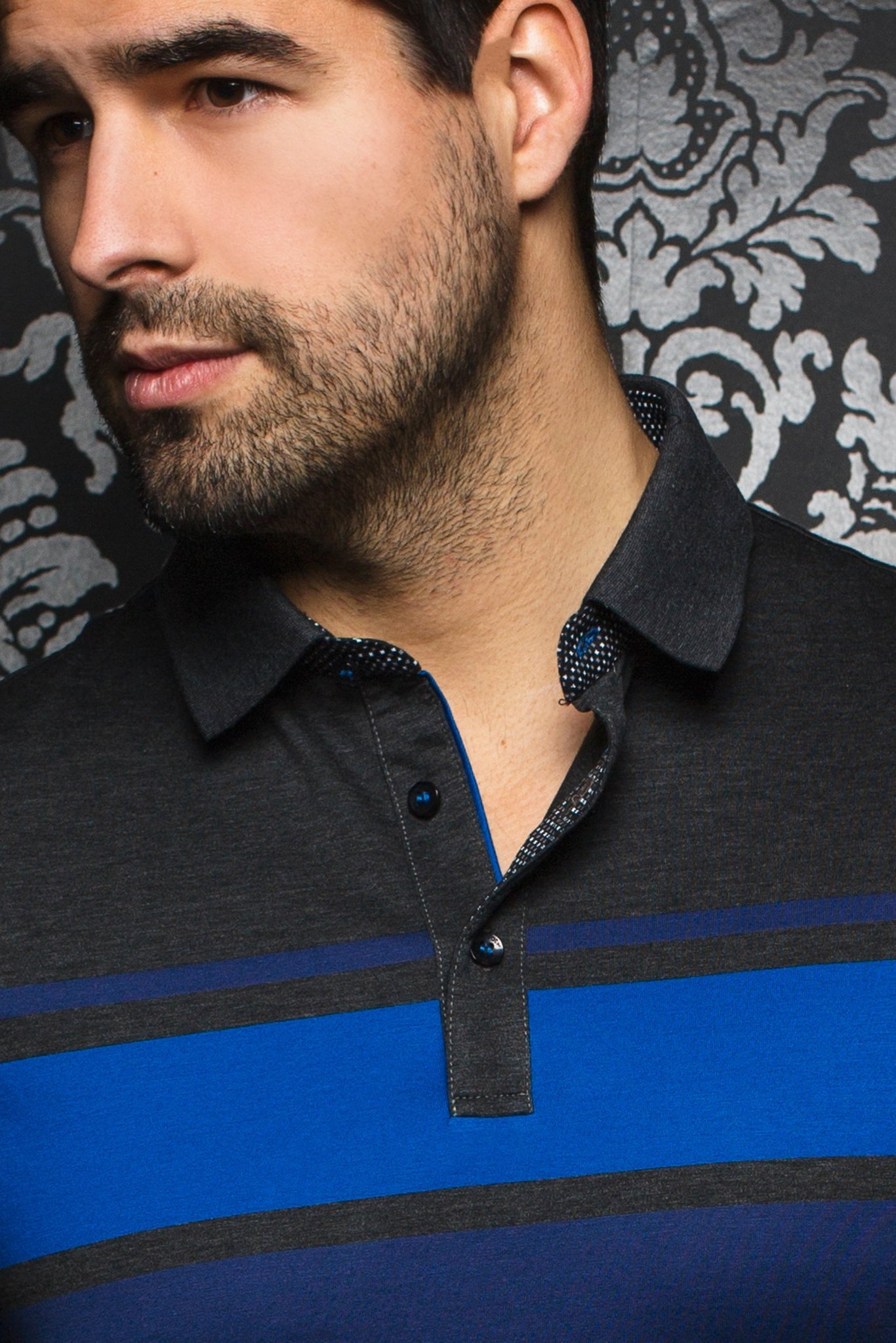 Men Fashion - Au Noir Polo shirt - Giorgio Charchoal