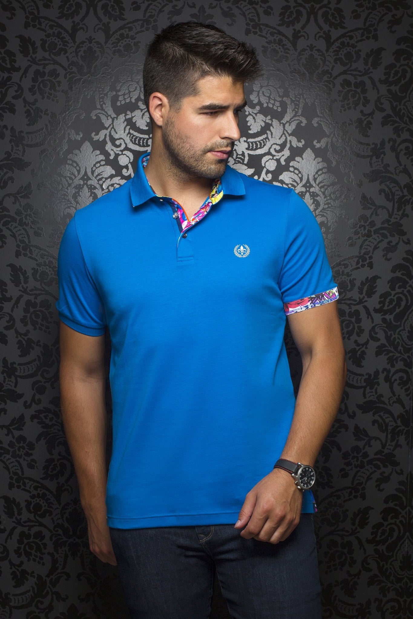 Au Noir Polo shirt - Hawk Blue