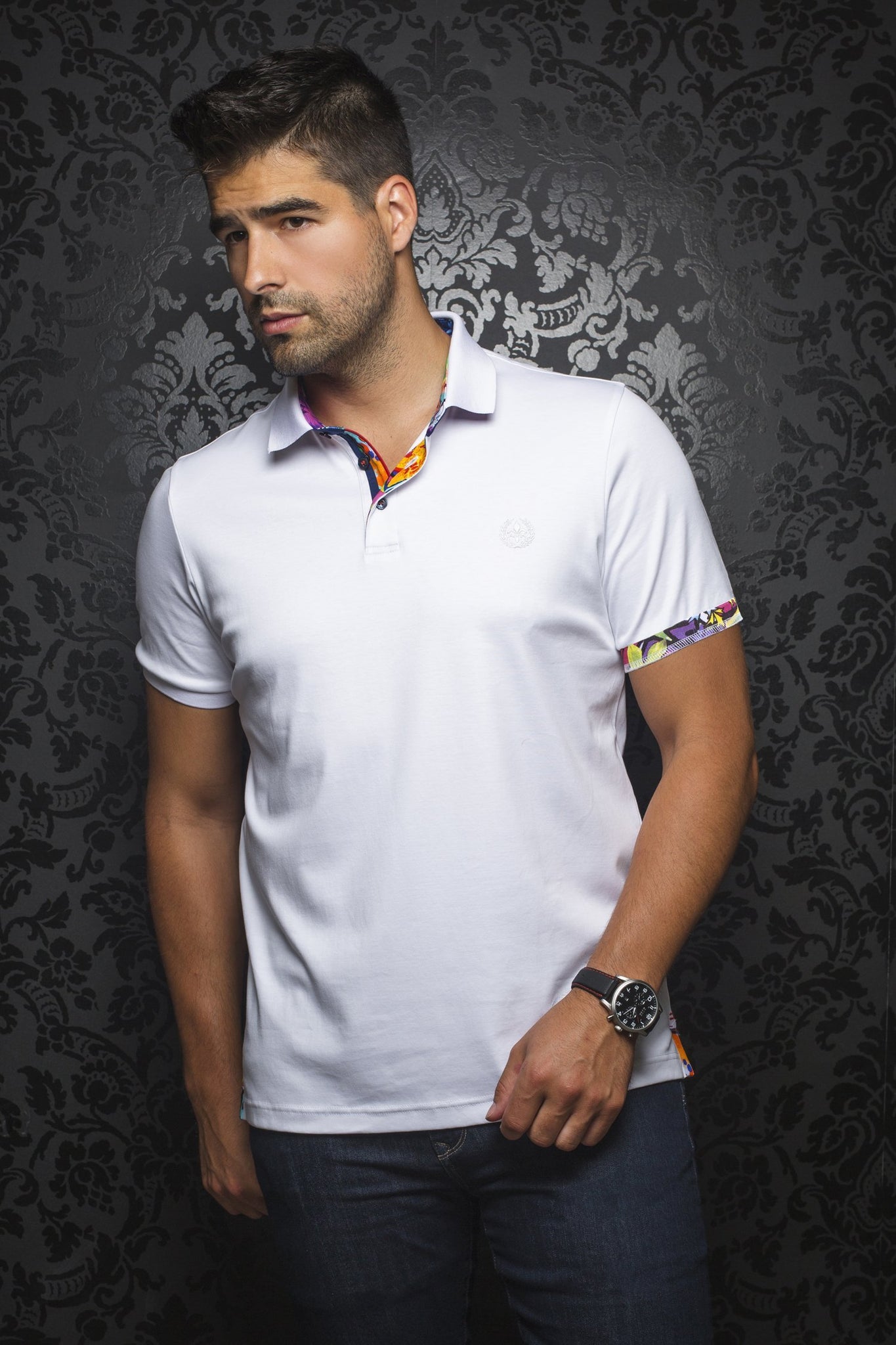 Au Noir Polo shirt - Hawk White