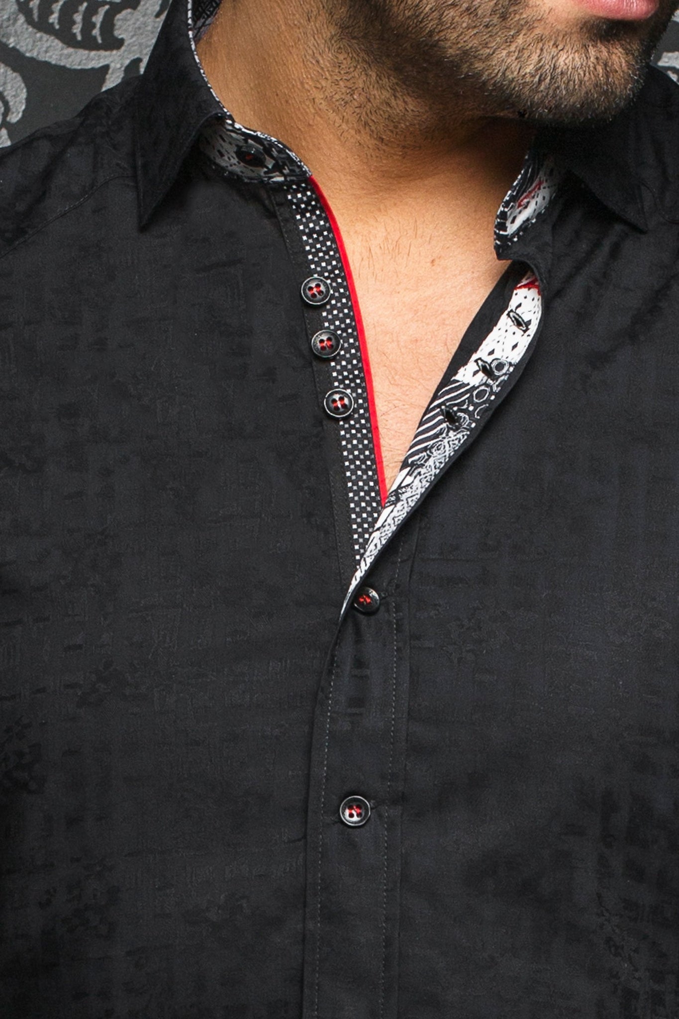 Au Noir Short-Sleeve Shirt | Herrera Black