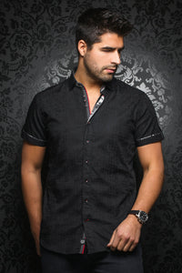Au Noir Short-Sleeve Shirt | Herrera Black