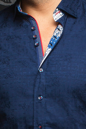 Au Noir Short-Sleeve Shirt | Herrera Navy