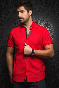 Au Noir Short-Sleeve Shirt | Herrera Red