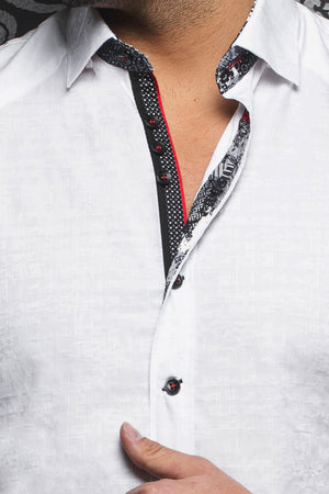 Au Noir Short-Sleeve Shirt | Herrera White