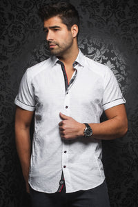 Au Noir Short-Sleeve Shirt | Herrera White