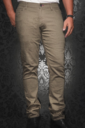 Au Noir Slim Fit Stretch Denim Jean - Beige