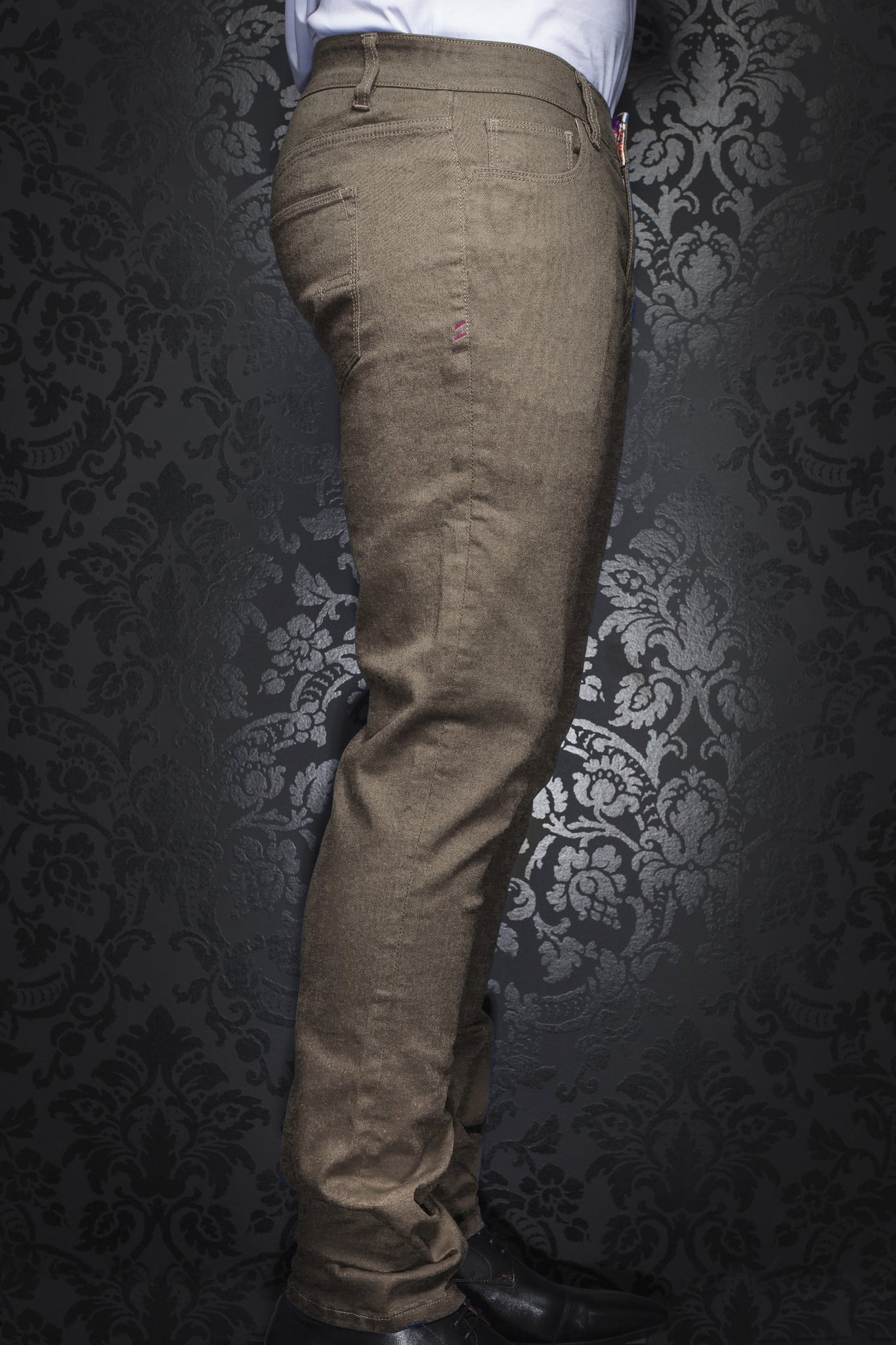 Au Noir Slim Fit Stretch Denim Jean - Beige