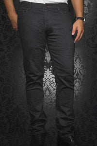 Au Noir Slim Fit Stretch Denim Jean - Black