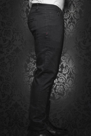 Au Noir Slim Fit Stretch Denim Jean - Black