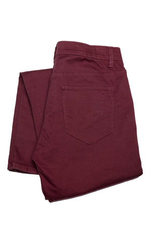 Au Noir Slim Fit Stretch Denim Jean - Burgundy