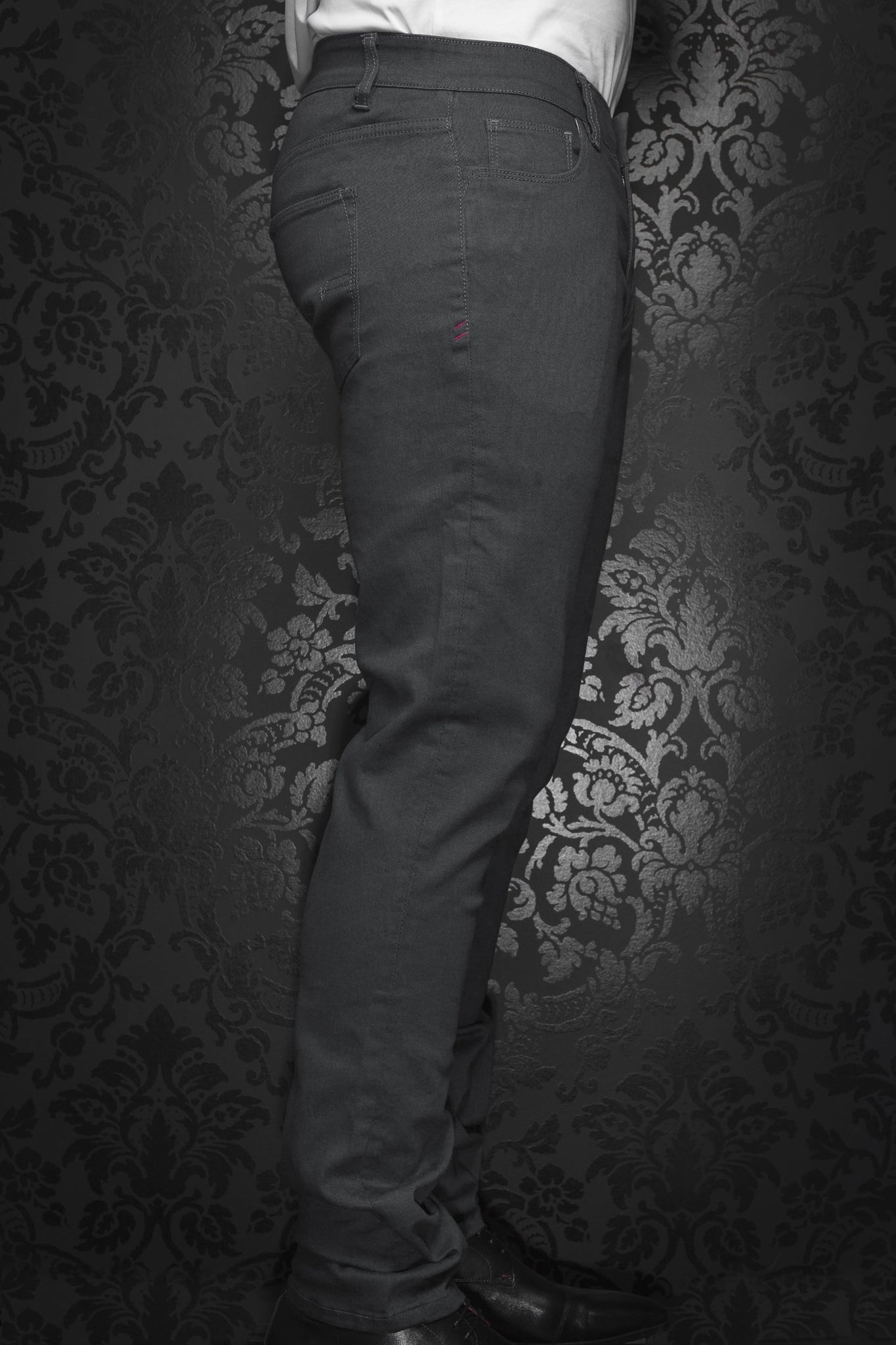 Au Noir Slim Fit Stretch Denim Jean - Grey