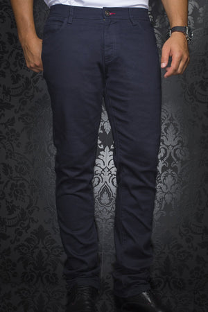 Au Noir Slim Fit Stretch Denim Jean - Navy