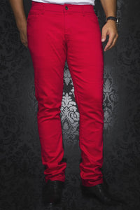 Au Noir Slim Fit Stretch Denim Jean - Red