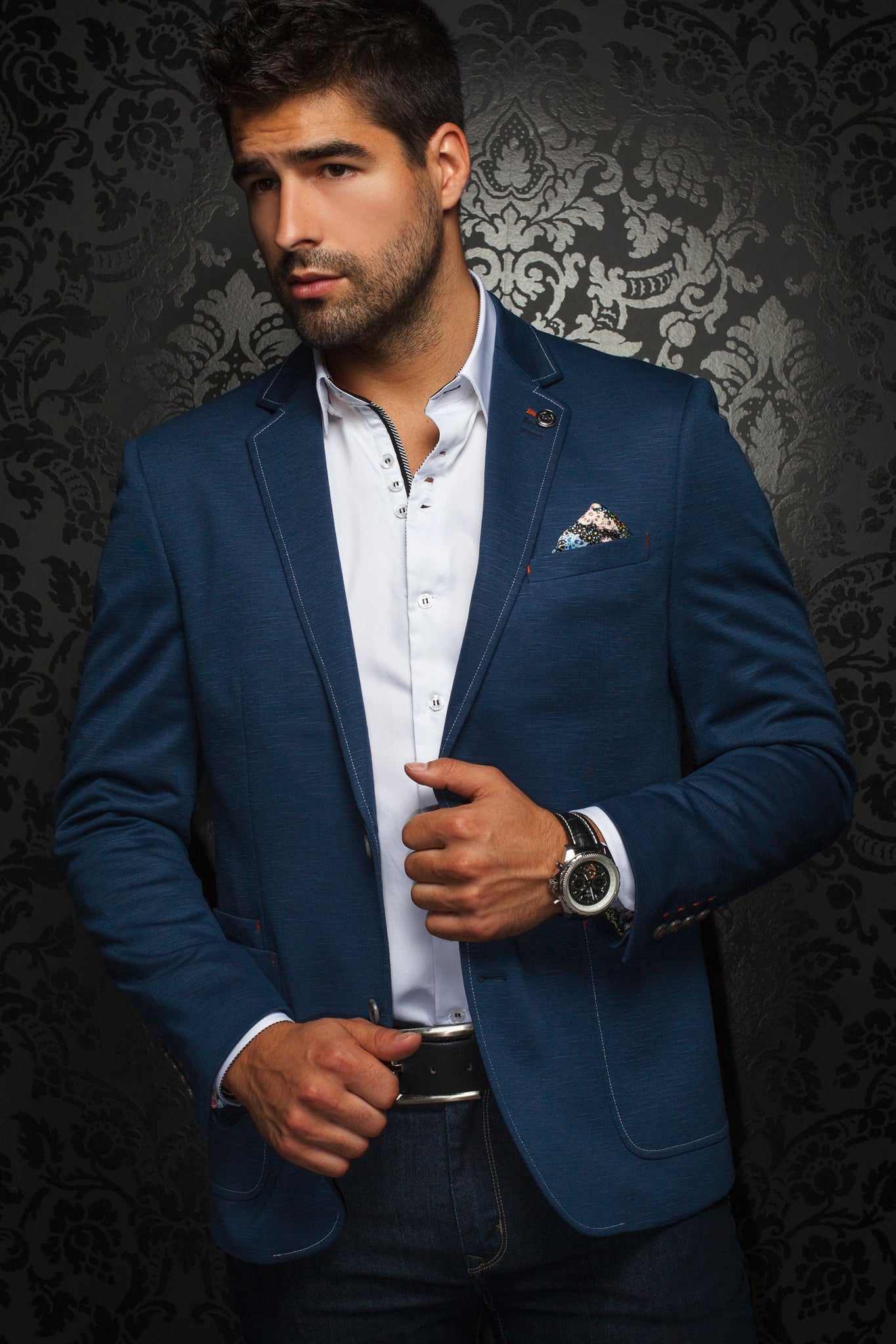 Men Fashion - Au Noir Blazer - Martin Royal Blue