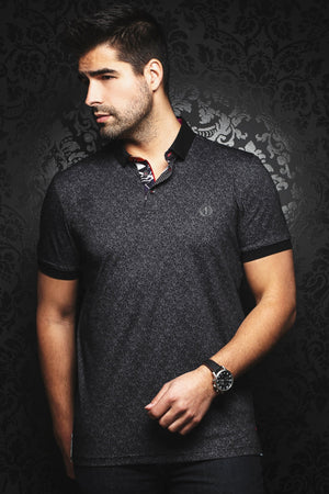 Au Noir Short-Sleeve Polo | Mayfield Black