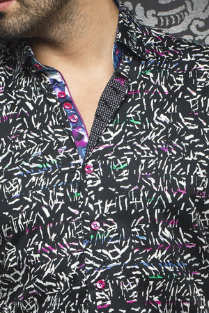 Au Noir Black Short-Sleeve Resort Shirt - NOVARA (SS) black