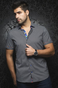 Au Noir Black Short-Sleeve Resort Shirt - PIETRO (SS) black