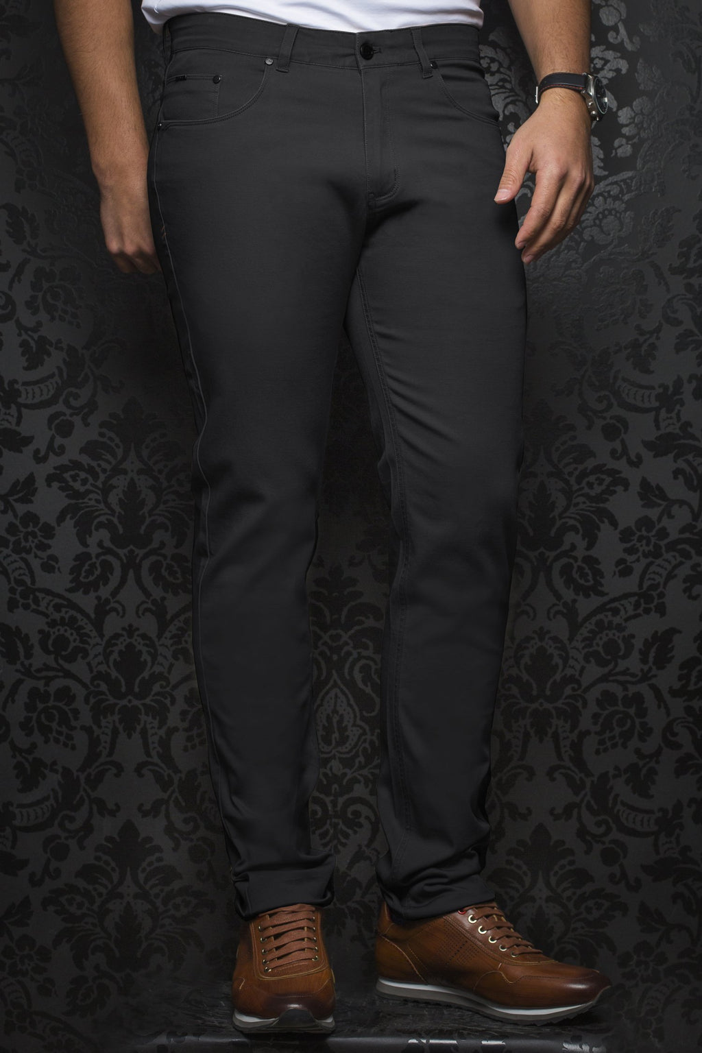 Au Noir Dressy Stretch Pant - Remington Charchoal