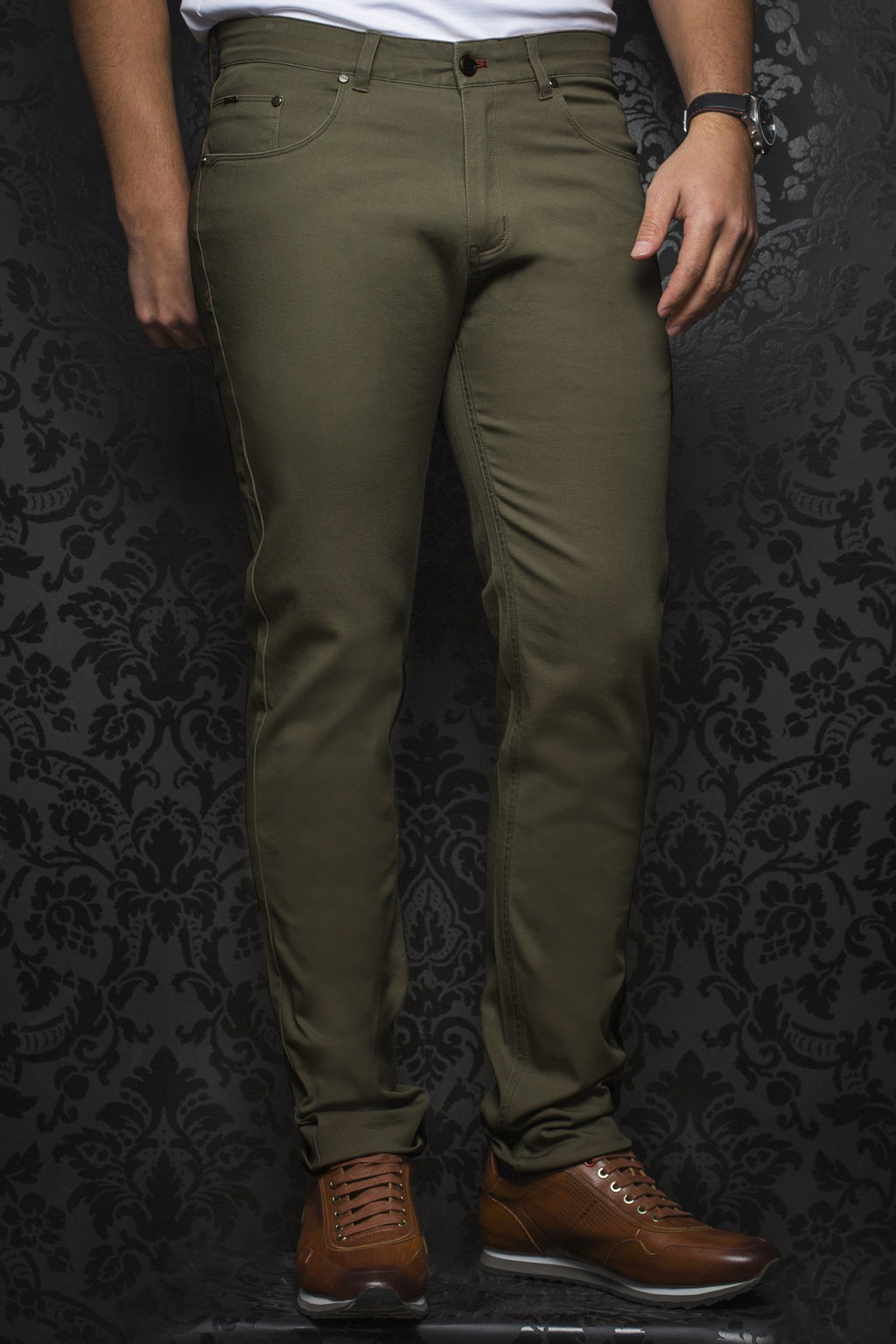 Au Noir Dressy Stretch Pant - Remington Olive