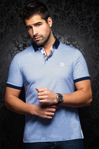 Au Noir Short-Sleeve Polo | Sierra Light Blue