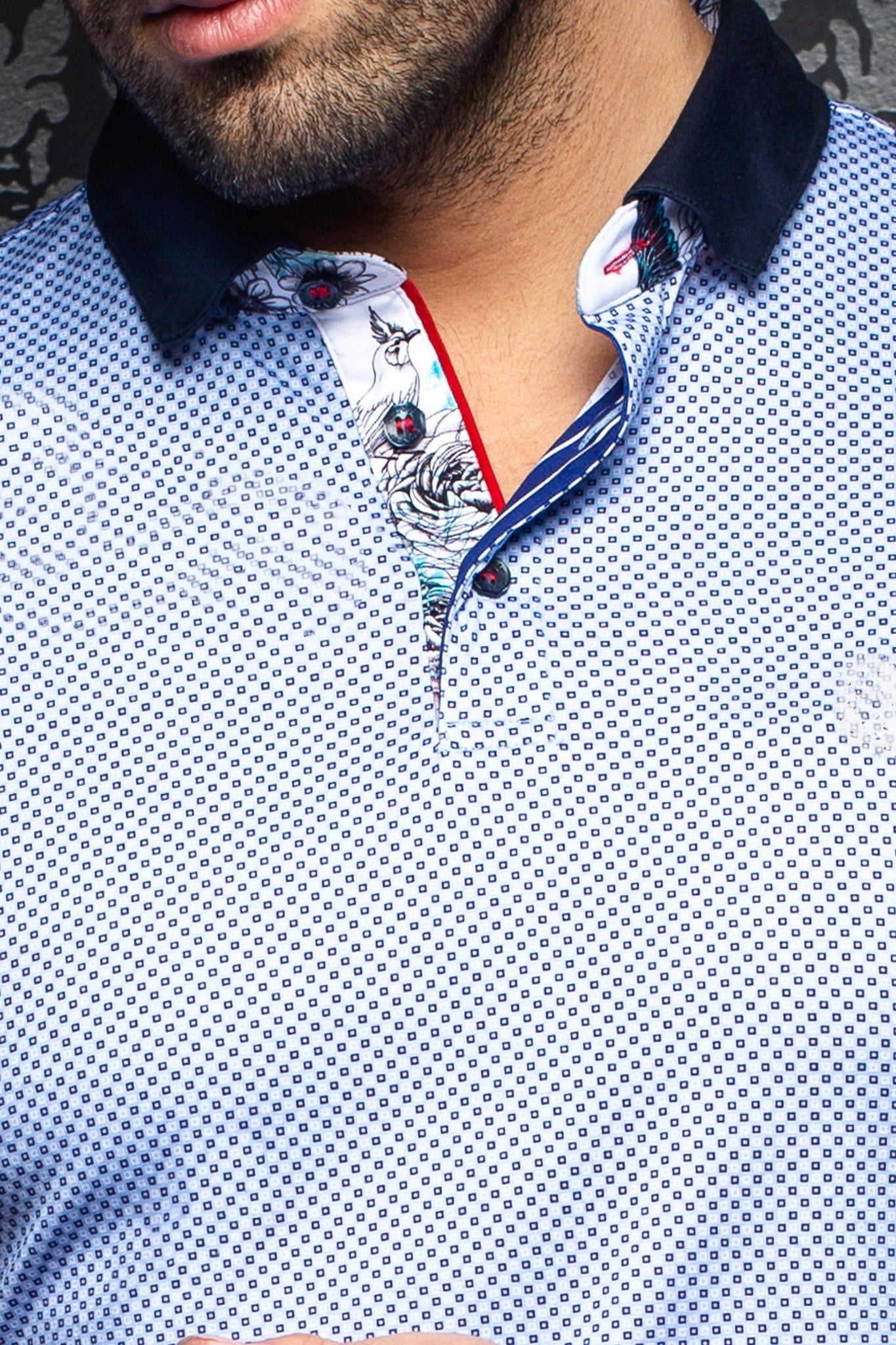 Au Noir Short-Sleeve Polo | Sierra Light Blue