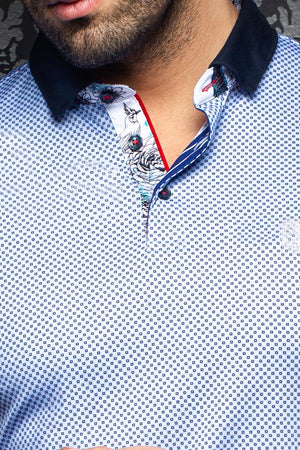 Au Noir Short-Sleeve Polo | Sierra Light Blue