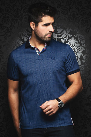 Au Noir Short-Sleeve Polo | Sierra Navy