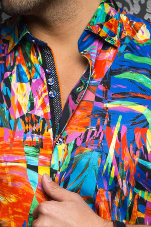 Au Noir Short-Sleeve Shirt | Tivoli Multi