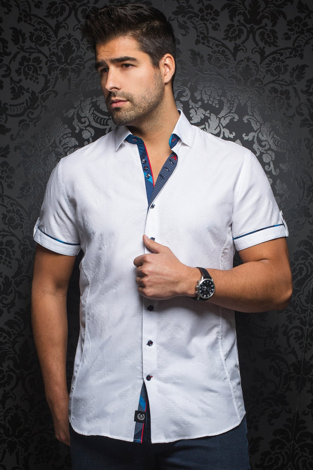 Au Noir Short-Sleeve Shirt | Tomassi Jaqc White