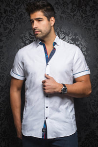 Au Noir Short-Sleeve Shirt | Tomassi Jaqc White