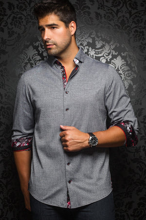 Au Noir Silver Stretch Shirt - Vega Silver