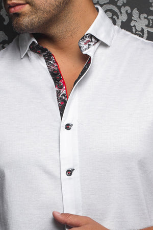 Au Noir White Stretch Shirt - Vega White