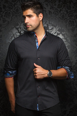 Au Noir Black Stretch Shirt - Wilson Black Royal